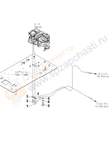 Fig. K1110-19c5 Floor Frame (Heater Hose And Clamp) (Cold Weather A Spec.)(202230-)