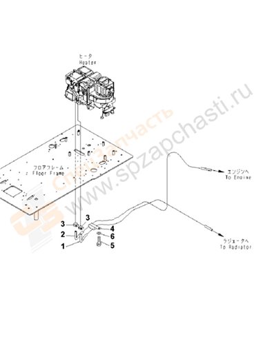 Fig. K1110-19c9 Floor Frame (Heater Hose And Clamp) (For Heater)