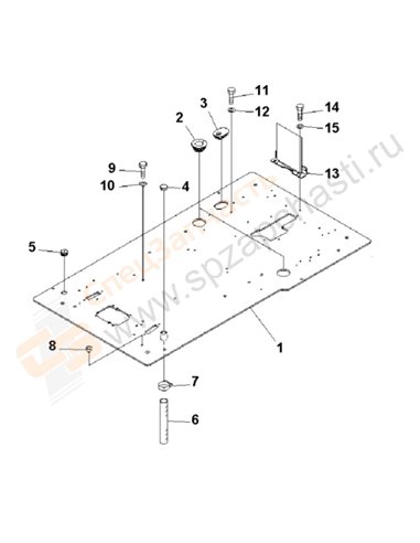 Fig. K1110-19d0 Floor Frame (Operator's Cab) (Floor Frame)(250001-)