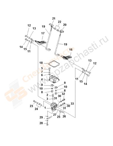 Fig. K1110-20d0 Floor Frame (Operator's Cab) (Travel Control)(250001-252873)