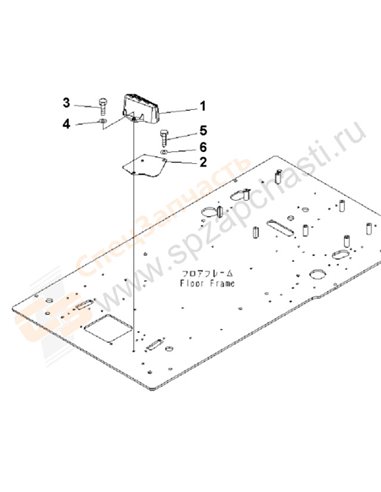 Fig. K1110-21d0 Floor Frame (Operator's Cab) (Foot Rest) (L.H.)(250001-)