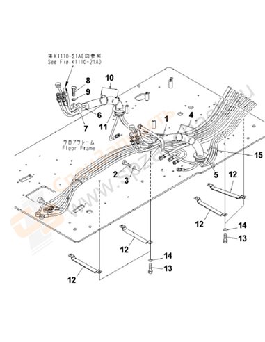 Fig. K1110-22a0 Floor Frame (Ppc Clamp)(200001-250000)