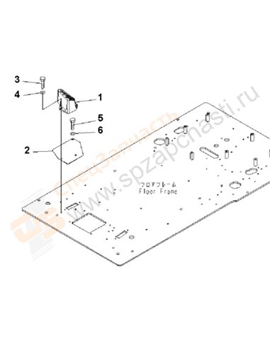 Fig. K1110-22d0 Floor Frame (Operator's Cab) (Foot Rest) (R.H.)(250001-)