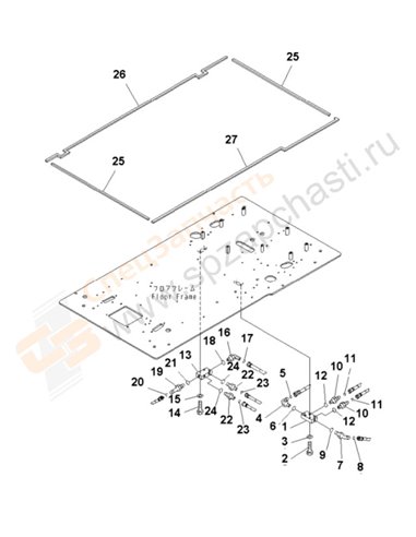 Fig. K1110-23a0 Floor Frame (Pt Block And Seal)(200001-250000)