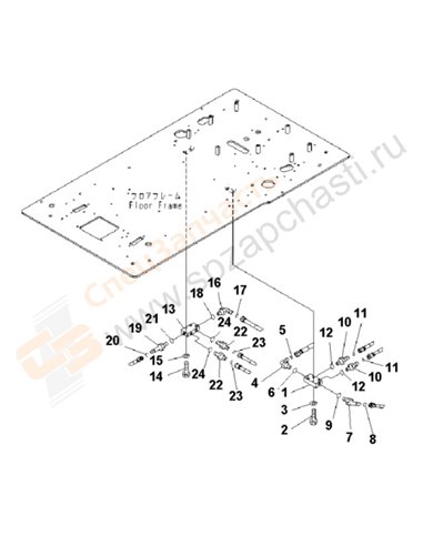 Fig. K1110-23b5 Floor Frame (P And T Block) (Without Air Conditioner)(200001-250000)