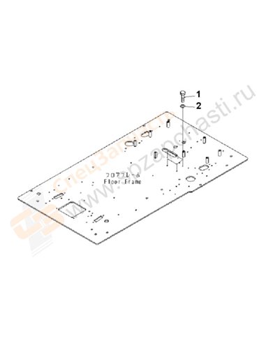 Fig. K1110-25a0 Floor Frame (Komtrax Less)(200001-250000)