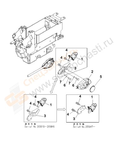 Fig. K1110-26a0 Floor Frame (Lever Knob)(200001-250000)