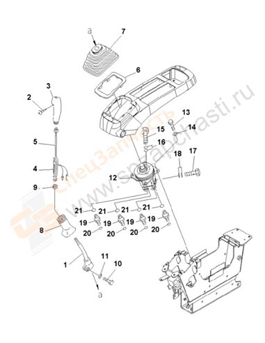 Fig. K1110-27d0 Floor Frame (Operator's Cab) (Lever And Valve) (L.H.)(250001-)