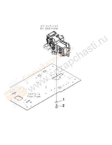 Fig. K1110-33f0 Floor Frame (Operator's Cab) (Blind Parts For Air Conditioner Hose) (Cold Weather A Spec.)(250001-)