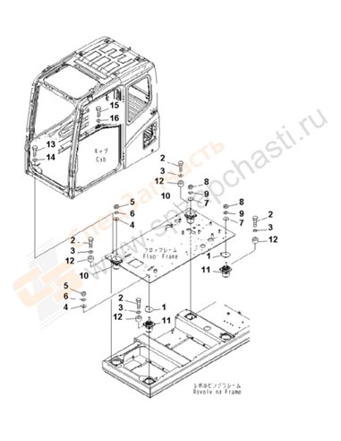 Fig. K1120-01a0 Floor Mount(200001-250000)