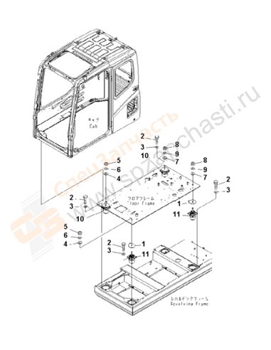 Fig. K1120-01a0a Floor Mount(250001-)