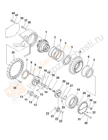 Fig. P1210-01a0 Final Drive(200001-203012)