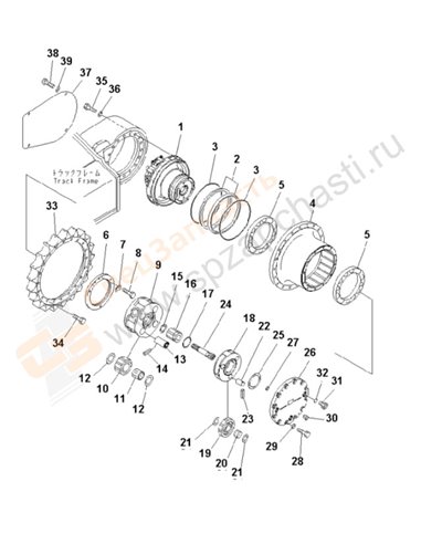 Fig. P1210-01a0a Final Drive(203013-)