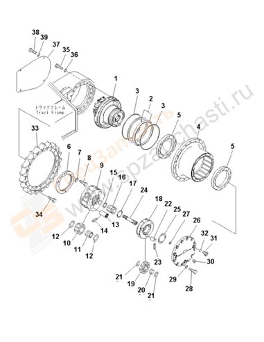 Fig. P1210-01a1 Final Drive (With Heat Resisting Seal)