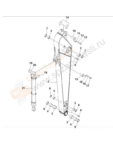 Fig. T1200-01a0a Arm (2.9m)(250001-)