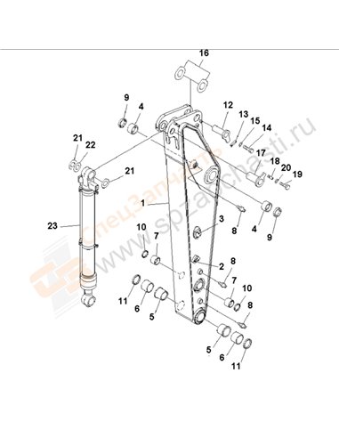 Fig. T1200-01b6 Arm (1.8m) (500 Hours Lubricating) (For Additional Piping)(200001-250000)