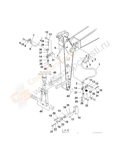 Fig. T1200-04b6 Arm (1.8m) (Additional Pipig)