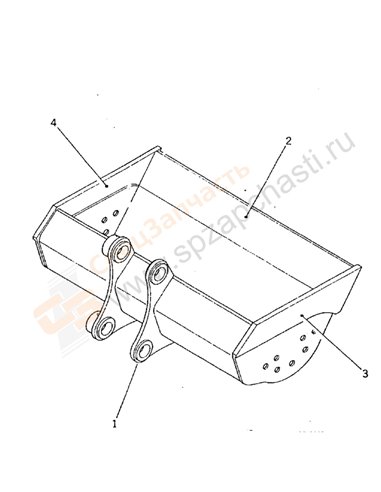 Fig. T1510-01a6 Ditch Cleaning Bucket 0.8m3 (Cece 0.7m3) 1800mm