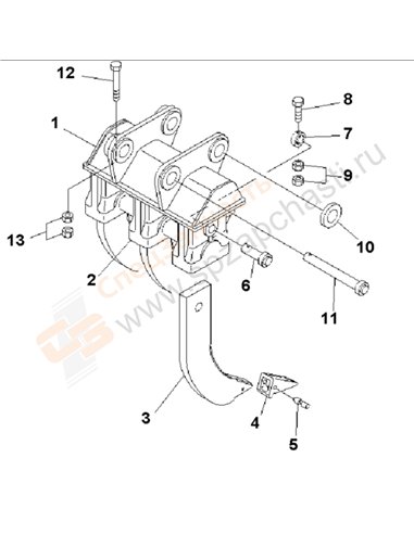 Fig. T1510-01a8 Three Shank Ripper