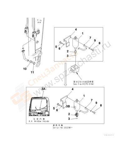 Fig. T1920-01a0 Breaker Adapter (For Krupp)(200001-204023)