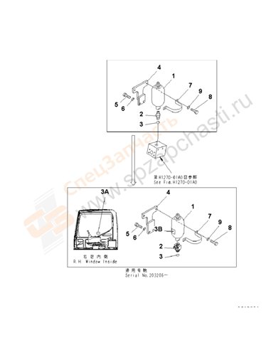 Fig. T1920-01a1 Breaker Adapter (For Nippon Pneumatic)(200001-204023)