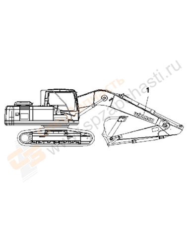 Fig. U0510-01a0 Plate (Boom Side R.H.) (Logo Mark)