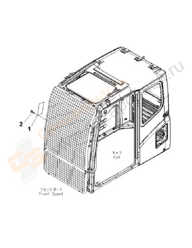 Fig. U0520-01a3 Cautiom Plate (For Lv1 Guard) (For Except Japan)