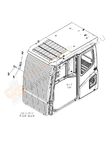 Fig. U0520-01a8 Caution Plate (For Front Guard) (Chinese)(205779-)