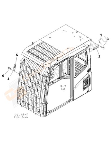 Fig. U0520-01b1 Caution Plate (For Lv2 Guard And Front Guard) (Chinese)(205779-)