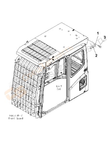 Fig. U0520-01b8 Caution Plate (For Lv2 Guard) (Chinese)(205779-)