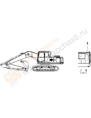 Fig. U0550-01a1 Plate (Air Cleaner Double Element)