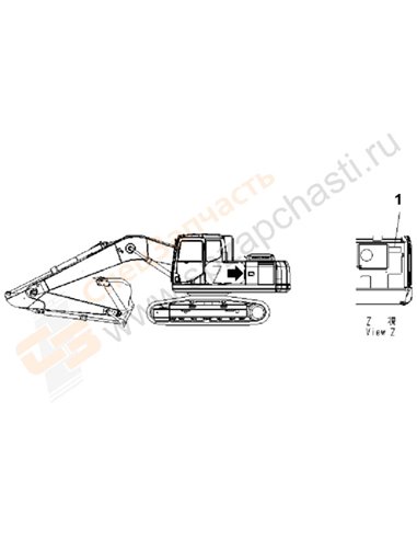 Fig. U0550-01a5 Plate (Air Cleaner Double Element) (Russian)