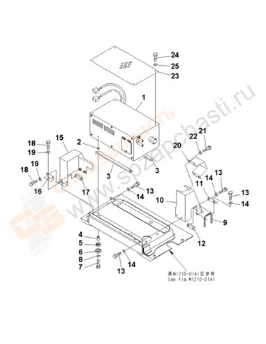 Fig. W1112-01a1 Pre Heater (Heater And Mounting) (Cold Weather A Spec.) (For Cab Heater)(202230-)