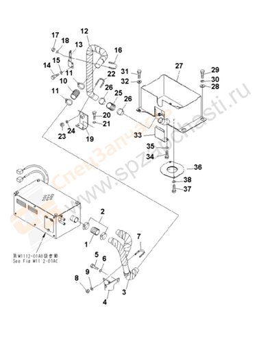 Fig. W1112-06a0 Pre Heater (Duct) (Cold Weather A Spec.)(202230-)