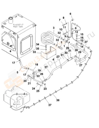 Fig. W1113-01a0a Fuel Self Charge Pump(205755-)