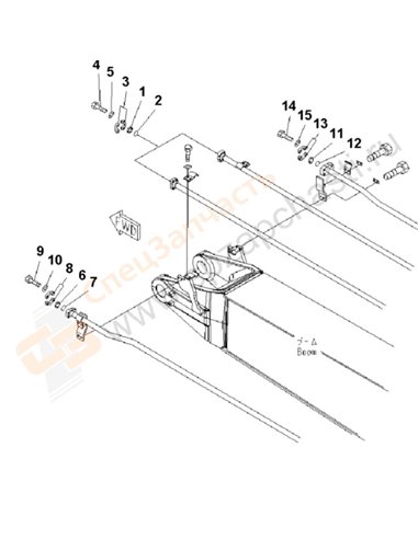 Fig. W1201-01a1 Blind Parts (Boom) (1 Actuator)