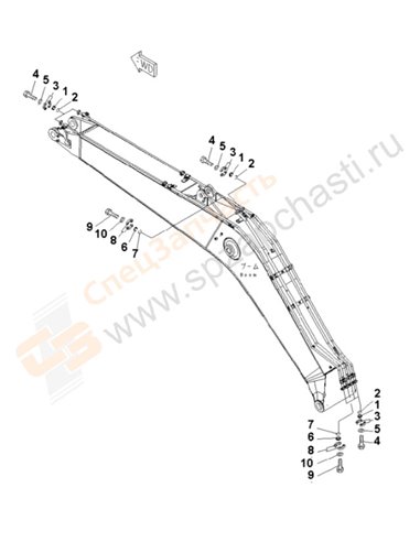 Fig. W1201-01a2 Blind Parts (Boom) (For Component)