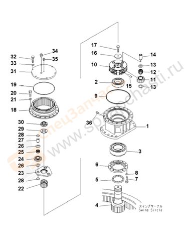 Fig. Y0260-01a0a Swing Machinery (Supply Only)(203891-)