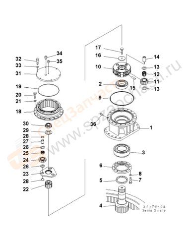 Fig. Y0260-01a3 Swing Machinery (Supply Only) (Cold Area Arrangement (-40))(255706-)