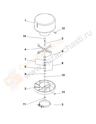 Fig. Y1011-01a1 Precleaner (Inner Part)