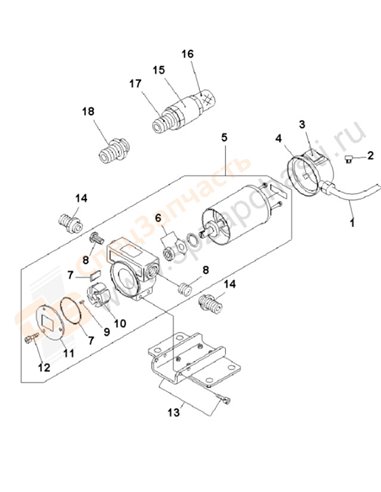 Fig. Y1040-01a0 Fuel Self Charge Pump (Inner Parts)(200001-205754)