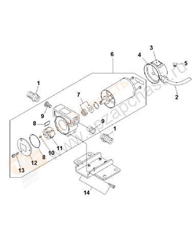 Fig. Y1040-01a0a Fuel Self Charge Pump (Inner Parts)(205755-)