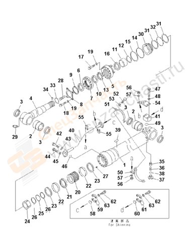 Fig. Y1620-11a6 Arm Cylinder (100 Hours Lubricating) (Cold Area Arrangement)(255706-)