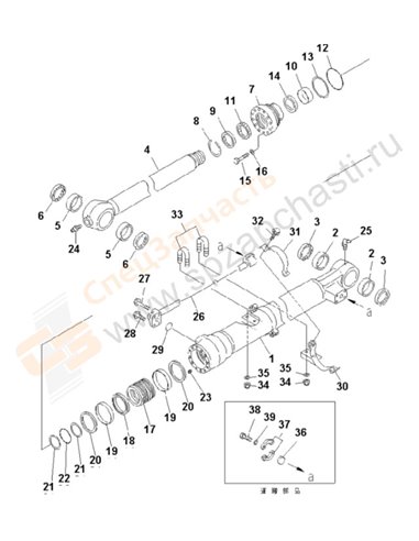 Fig. Y1620-41a2 Bucket Cylinder (For 1.8m Arm)