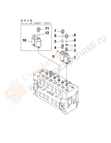 Fig. Y1660-03a0 Main Valve (3/16)