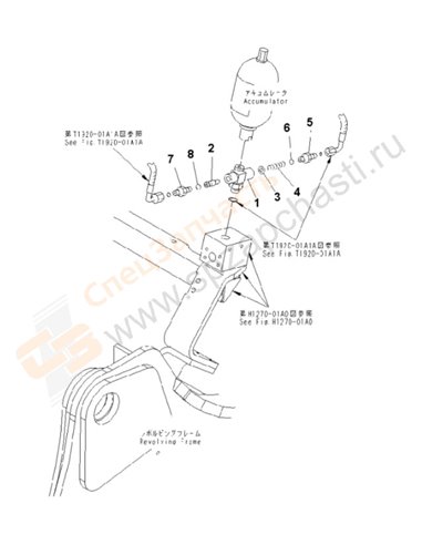 Fig. Y1970-01a0a Valve (For Accumulator)(204024-)