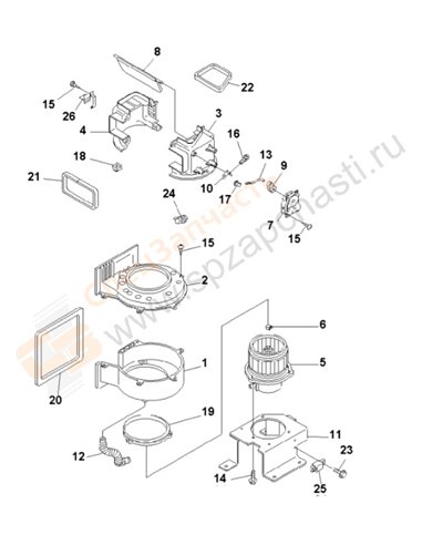 Fig. Y1979-31a1 Blower Ass'y (For Heater)(202230-)