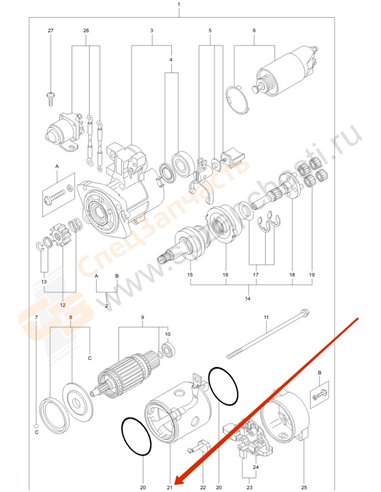 XJAF-00524 Yoke Assy