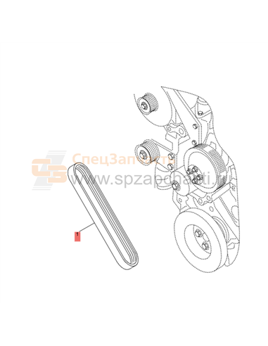 XKDE-00823 Belt-V Ribbed