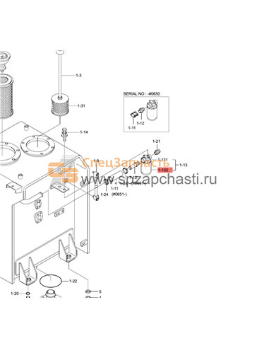 Фильтр сливной гидравлики 31E9-0126